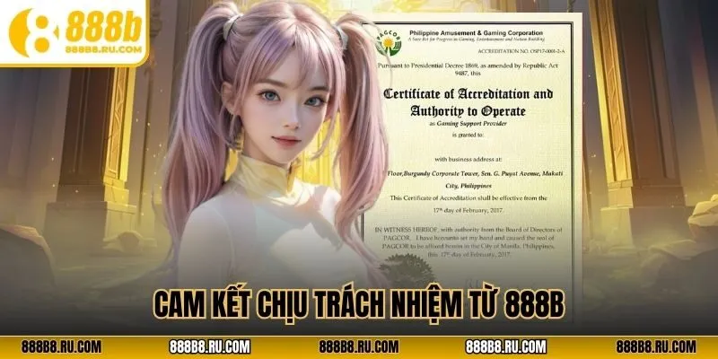 Cam kết chịu trách nhiệm từ 888B